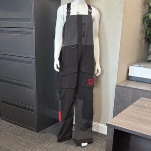 Men's Striker Predator Waterproof Bibs (Black/Gray) - Size 2XL